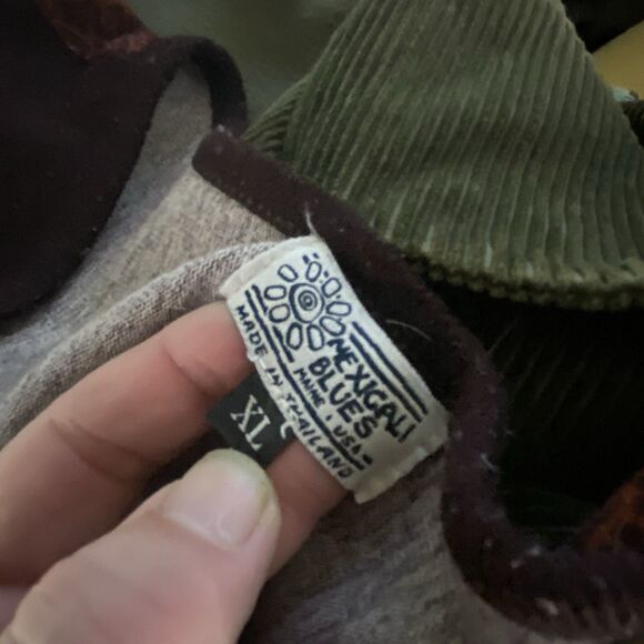 Mexicali Blues Dress Womens Size XL Geometric Print Bohemian Long Sleeve Hippie - Picture 7 of 8